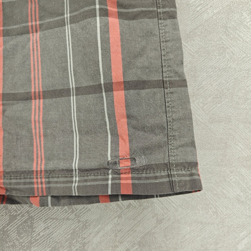 Oakley Shorts Mens 38 Gray Plaid Regular Fit Cotton Casual Summer Golf - Picture 7 of 11